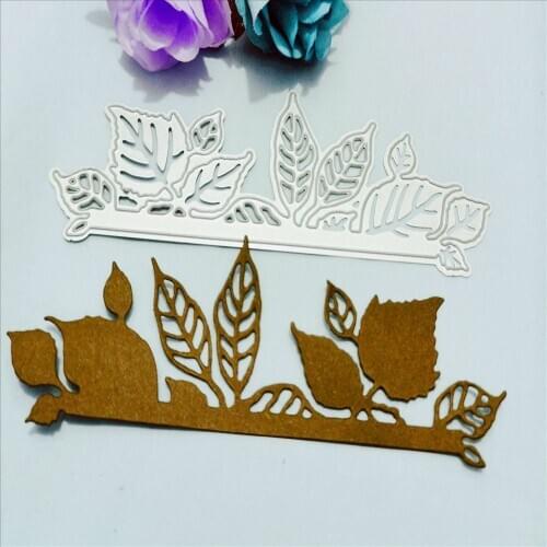 Leaves Leaf Border Edge Cutting Dies Knife Mold Scrapbooking Dies Metal Embossing Stamps and die for Card Making DIY