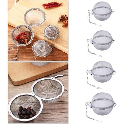 Steel Tea Infuser Sphere Locking Spice Tea Ball Strainer Mesh Infuser Tea Filter Strainers Kitchen Accessories