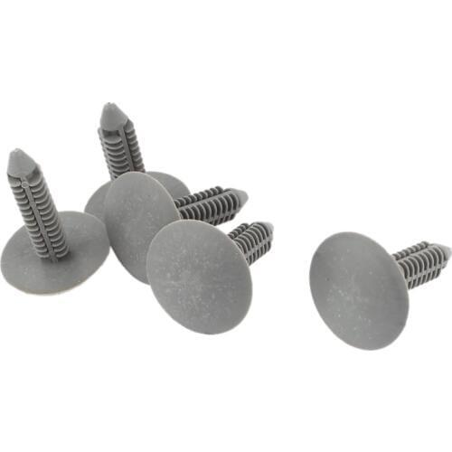 5 Pcs 7x7mm Hole Gray Push in Plastic Rivets Car Door Panel Fastener