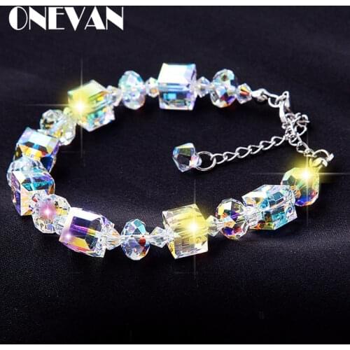 Women Enchanting Colour "A Little Romance" Crystal Bracelet Series, Made with Crystals