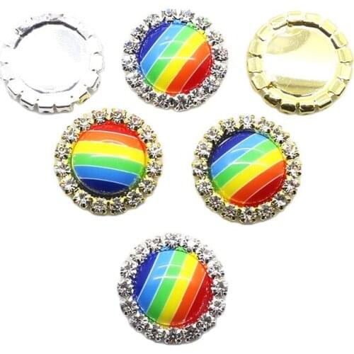 ZMASEY Sale Price 10pcs/lot 21mm Colorful Stripes Buttons Resin Accessories Handwork DIY Sewing Decoration Mix Color