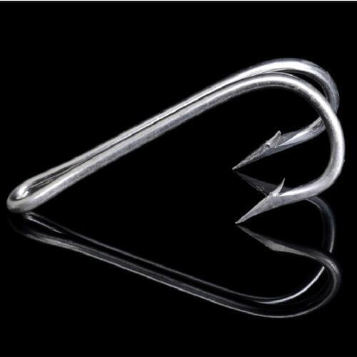 15pcs 25# Stainless Steel Double Fishing Hook Fish Hook Frog Hook