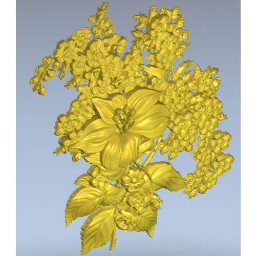 3d model relief for cnc in STL file format Flowers