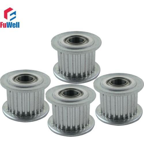 4pcs MXL 16T Timing Idler Pulley 7/11mm Belt Width Idle Belt Pulley Aluminum Alloy 16 Teeth 3mm Bore Bearing Synchronous Wheel