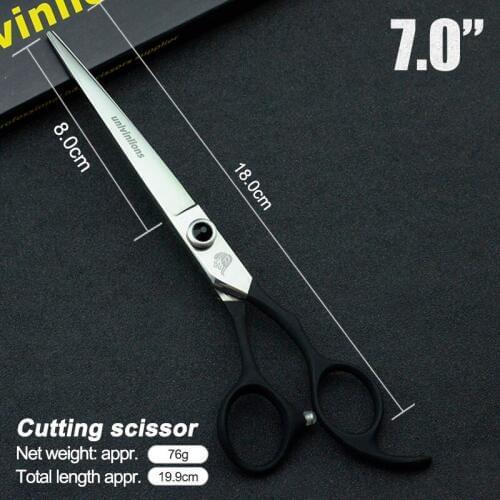 7" Pet Dogs Gromming Scissors Cutting Shears Micro Serrated Blade Animals Cat Cutting Straight Scissors Barbers Cutting Tools