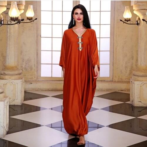 Satin Islamic Abaya Dubai Hand-stitched Diamond Turkish Clothes Muslim Clothing Women Cape Kaftan Dress Arabic Dresses djellaba