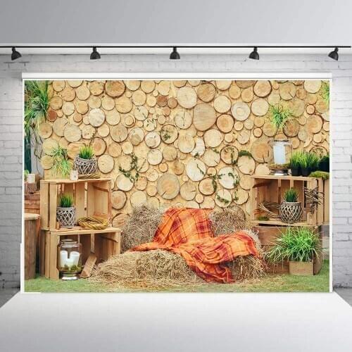 BEIPOTO Rustic haystack Wooden backdrop photography background for photo studio kids booth props spring planst vinyl B-915