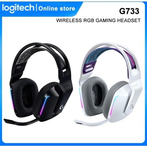 Logitech G733 LIGHTSPEED Wireless RGB Gaming DTS Headphone With Mic X 2.0 surround sound wireless Headset For Laptop Pc Gamers