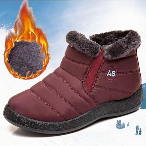 Women Boots Waterproof Ankle Boots Women Low Heels Winter Boots For Quilted Winter Shoes Women Warm Snow Botas Mujer Bottines