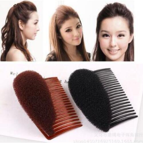 Black/Brown Auto-stick Princess Head Fluffy Hair Forks Heighten Device Sticker Combs Hair Care & Styling Tools HA044