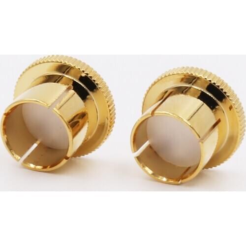 New 12pcs Noise Stopper 24K Gold Plated Copper RCA Plug Caps Top Quality under inset