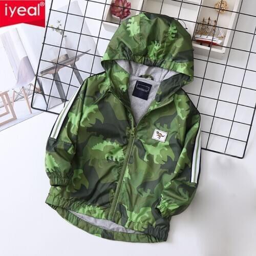 IYEAL Boys Camouflage Jacket Childrens Spring Autumn Coat Boy Fashion Jackets Kids Sports Outerwear Children Clothes 4-12Y
