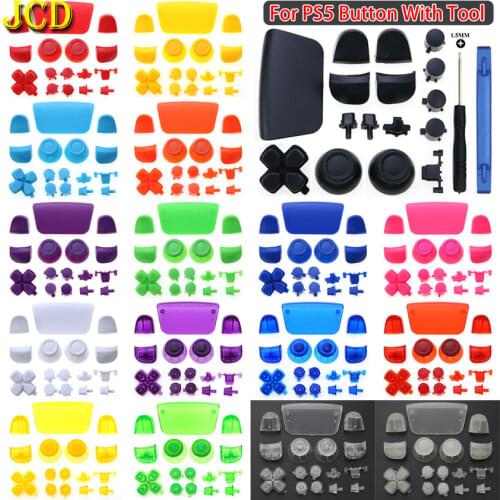 Full Set Button W/ Tool Joysticks Cap Dpad R1 L1 R2 L2 Direction Key ABXY Buttons For Sony PlayStation Dualshock 5 PS5 Controlle