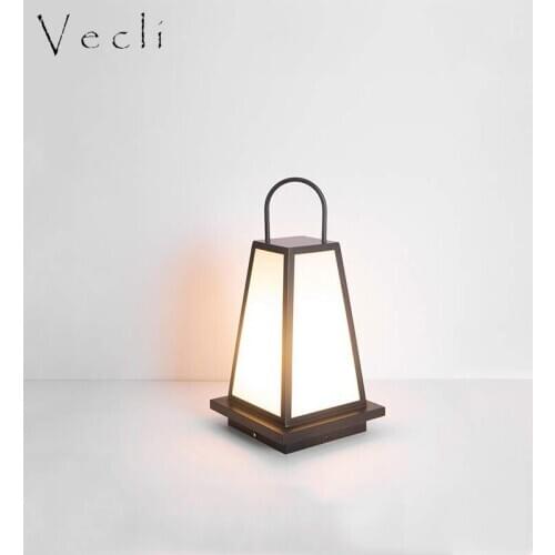 Lawn lamp outdoor waterproof column head lamp garden lamp landscape Japanese-style villa garden bed and breakfast floor lamp