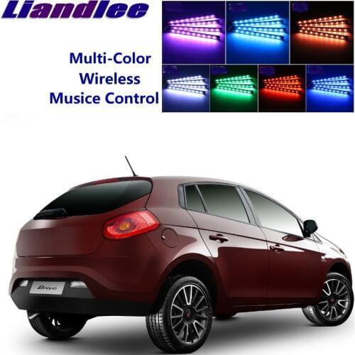 LiandLee Car Glow Interior Floor Decorative Atmosphere Seats Accent Ambient Neon light For Fiat Bravo 2007~2016