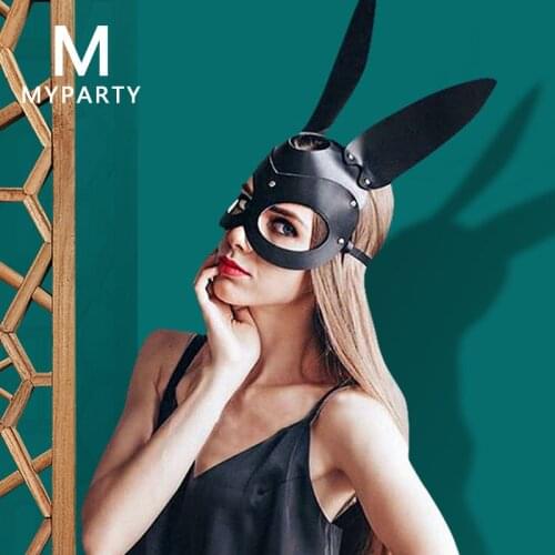 New BDSM Fetish Sexy Cat Mask Women Halloween Carnival Masquerade Cosplay Party Erotic Bondage Mask Adult Bunny Ears Face Masks