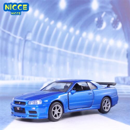 Nicce 1:32 Nissan Skyline Ares GTR R34 Diecasts & Toy Vehicles Metal Toy Car Model High Simulation Pull Back Collection Kids Toy