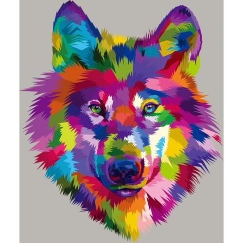 Cool Wolf Iron On Patch Fashion Vinyl Appliqued Tops Heat Transfer Diy Iron On Transfer Heat Print By Household Irons