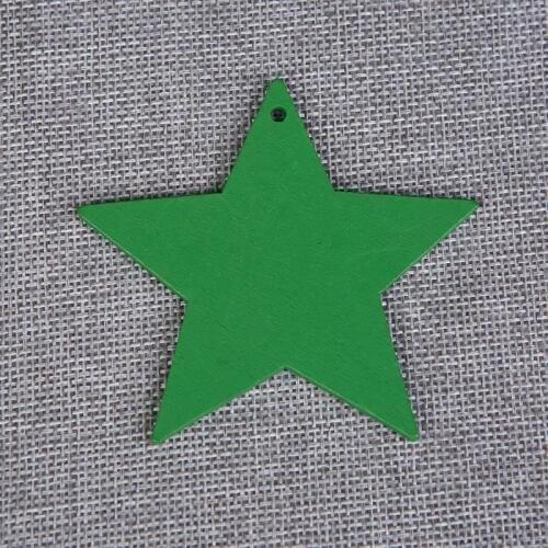 Set of 50pcs laser cut samll green star shape diy handmade earring eardrop necklace accessories
