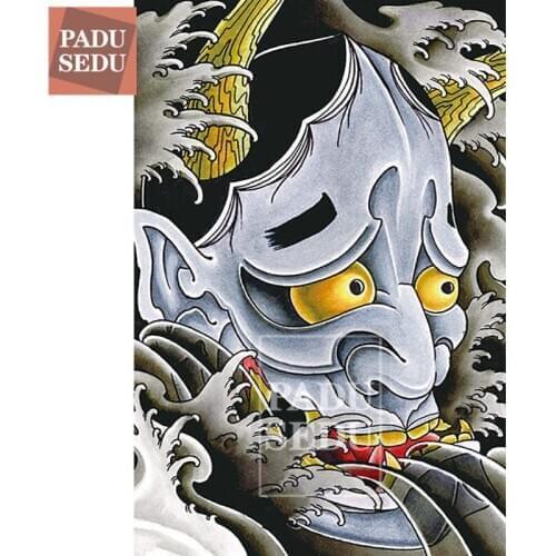 PADUSEDU Terror Mask Prajna 5D DIY Japan Ghost Diamond Painting Full Drill Square Round Daimond Mosaic Embroidery Boy Decor Room