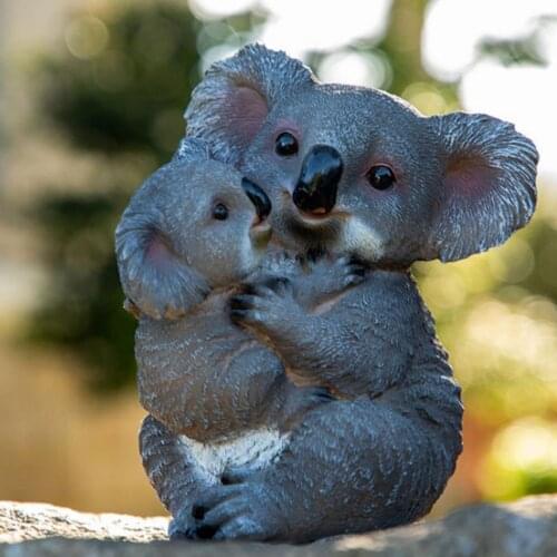 Resin Koala Statues Garden Figurines Decorations for Lawn, Patio, Yard, Garden, Path, Walkway or Driveway