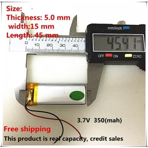 Size 501545 3.7V 350mah Lithium polymer Battery With Protection Board For MP3 MP4 GPS Digital Products