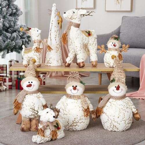 Christmas Snowman Doll Fabric Snowflake Doll Doll Decoration Decoration Hotel Window Decoration Prop Decoration navidad 2021