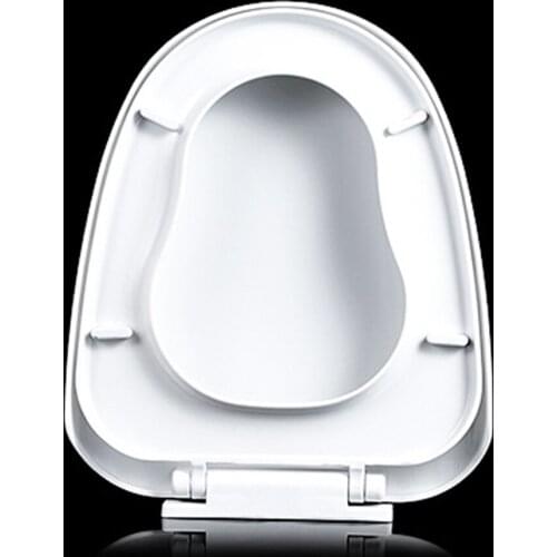 Width 400 Length 44-46 Seat Close Seats Case Silent Slow Down Bathroom Multifunctional White Elongated Convenient For Cleaning