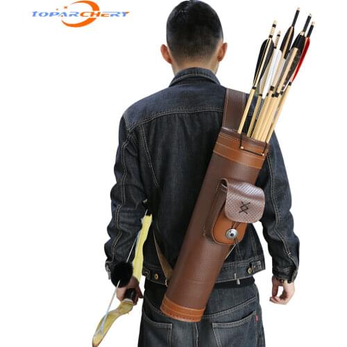 Arrow Quiver Bag Sports Shooting Hunting Accessories Riding Brown for Bow Arrows Holder
