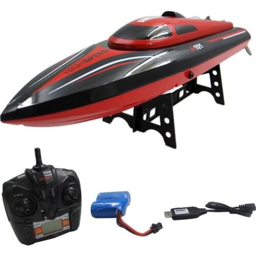 High Speed Racing Boat Model H101 2.4G 150m Remote Control Distance Self Righting RC Boat Toys With LCD Screen