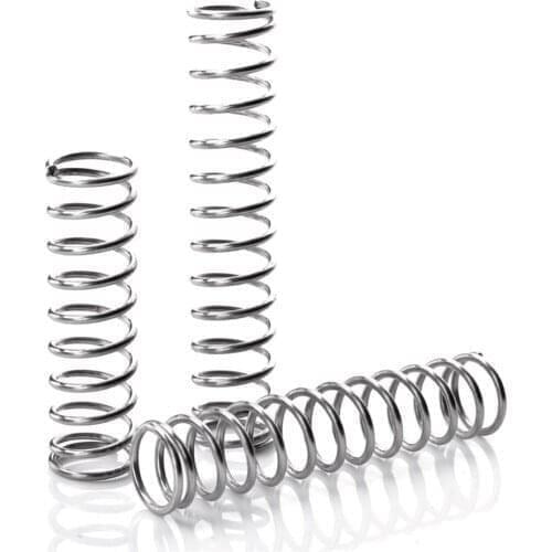 10PCS, Steel Pressure Spring, Wire Dia 0.4mm Outer Dia 7mm Length 10-50mm