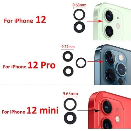 100Pcs/Lot, Back Rear Camera Glass Lens For Iphone 6 7 8 Plus X XR XS Max With Adhesive For Iphone 11 12 Pro Max Mini