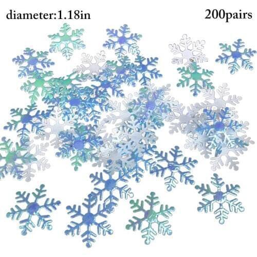 200Pcs/Lot Christmas Snowflake Confetti Decor Glitter Confetti Table Confetti Party Supplies Photography Props For Christmas