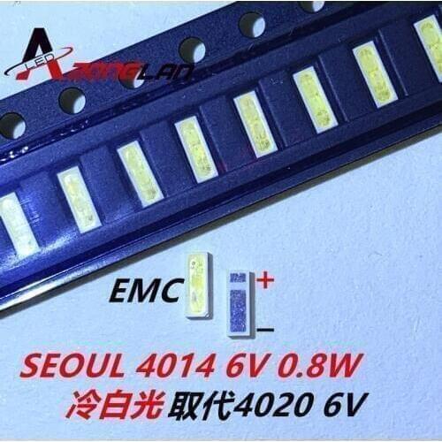 200PCS/Lot SEOUL SMD LED 4014 6V 1W Cool White Replace 4020 For TV Backlight