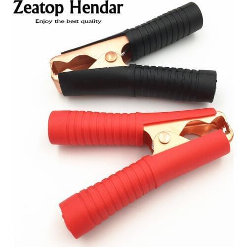 4Pcs Metal 100A Alligator Car Battery Clips Test Clamp 100 Amp Rated Red+Black