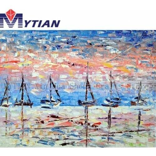 DIY Sailing Diamond Painting,Square Round Full Drill Diamond Painting Seascape 5D Diamond Embroidery Mosaic Cross Stitch Decor