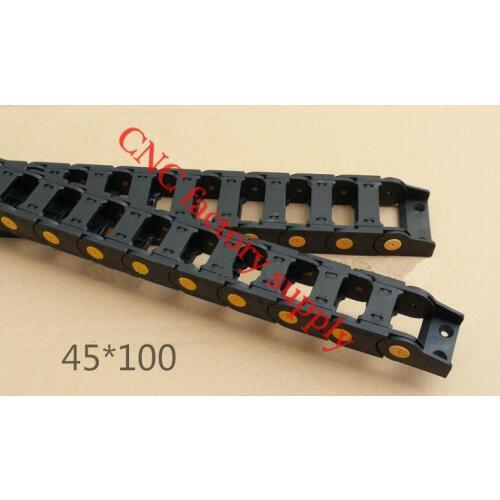 Free Shipping 1M 45*100 mm Plastic Cable Drag Chain For CNC Machine,Inner diameter opening cover,PA66