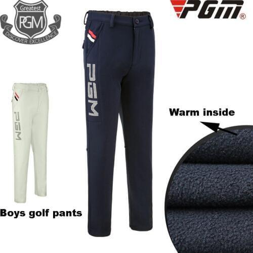 PGM Golf Childrens Pants Waterproof Warm Boys Trousers Elastic Band Waist Breathable Comfort Sports Golf Pants D0745