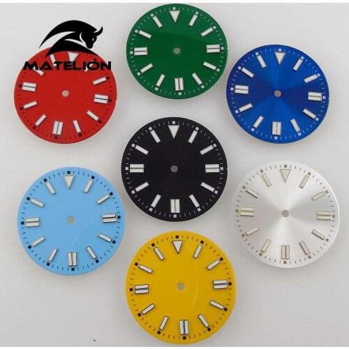31.1mm black red blue yellow Watch Dial Face Spare Parts Fit For NH36 NH35 Miyota 8215 821A ETA 2836 Mingzhu 2813 Movement