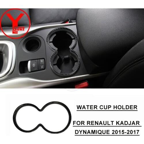 ABS Carbon Fiber Water Cup Holder Accessories Car Interior Parts For Renault Kadjar Dynamique 2015 2016 2017 YCSUNZ