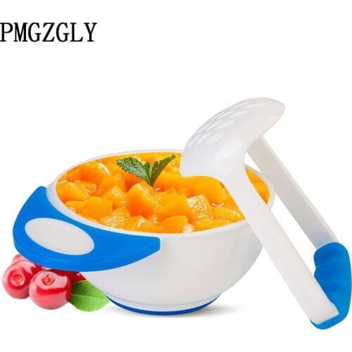 Children Infant Food Mill Bowl, Baby Handmade Grinding Fruit Supplement,Feeding Bowl baby Kid baby Learning Dishes Grinding Bowl