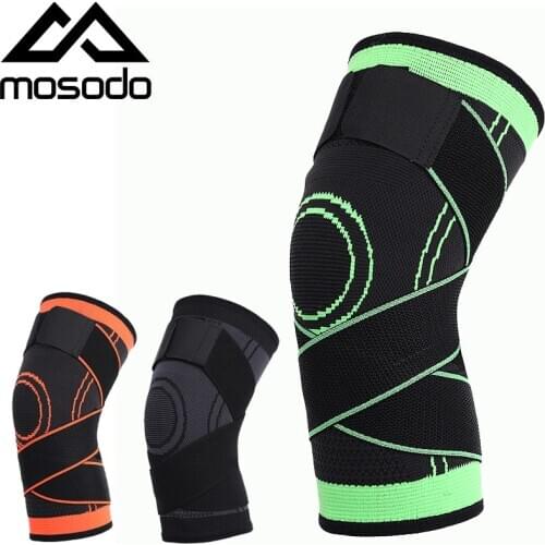 Mosodo 1pcs Elastic Kneepad Knee Brace Support Protector Nylon Sleeve Breathable Pressurized Bandage Cycling Basketball Fitness