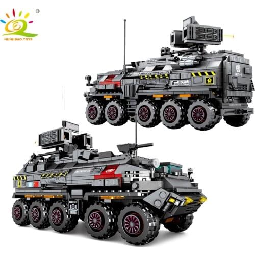 HUIQIBAO 811+pcs CN171 Transport vehicle Building Blocks Military Truck Movie Wandering Earth Army car bricks set children toys