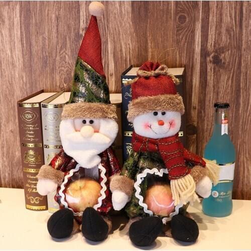 Santa Claus Apple Bag Christmas Gift Bag Christmas Decoration Pendant Snowman Ornament Apple Bag