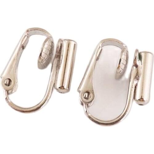 Metal Ear clip accessories 15*12mm Clip-on Earring Converter Earring Findings For No Pierced Ears,Earring Making Accessories DIY