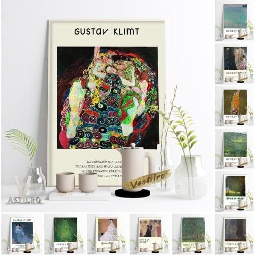 Gustav Klimt Exhibition Museum Poster Death And Life Wall Picture Portrait Of Fritza Riedler Canvas Painting Vintage Home Decor