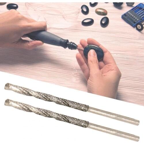10Pcs Emery Twist Drill Wear-resistant High Hardness High Speed Steel High Efficiency Jade Drill Bit for Jade Masonry Drilling