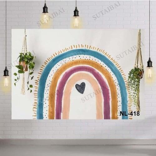 Neon Glow Fashion Party Backdrops 3D Aperture Stage Light Future Sense Electronic Beam Laser Spray Backgrounds for Photography