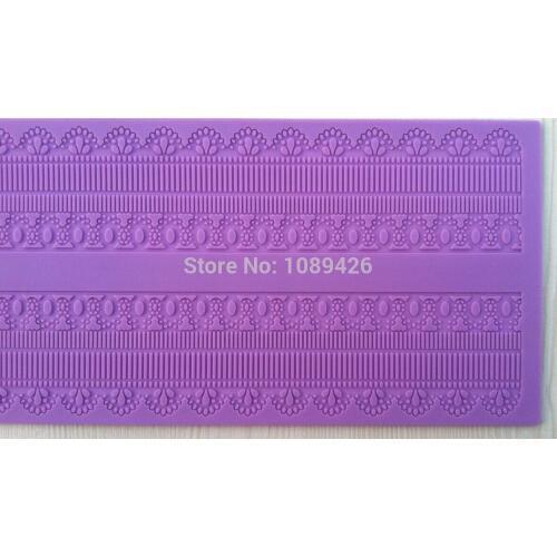Wholesale 10 Pcs/lot CT404 Rectangle Silicone Baking Mat, Cake Fondant Decorating Tools, Silicone Mat To Create Sugar Laces