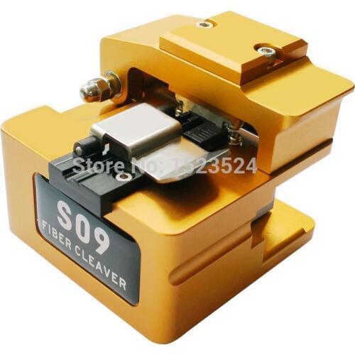 S09 Fiber Cleaver Hot-melt Optical Fiber Cutting Knife Fiber Optic Cleaver High Precision Cleaver Fiber Cutter with Dust Bin